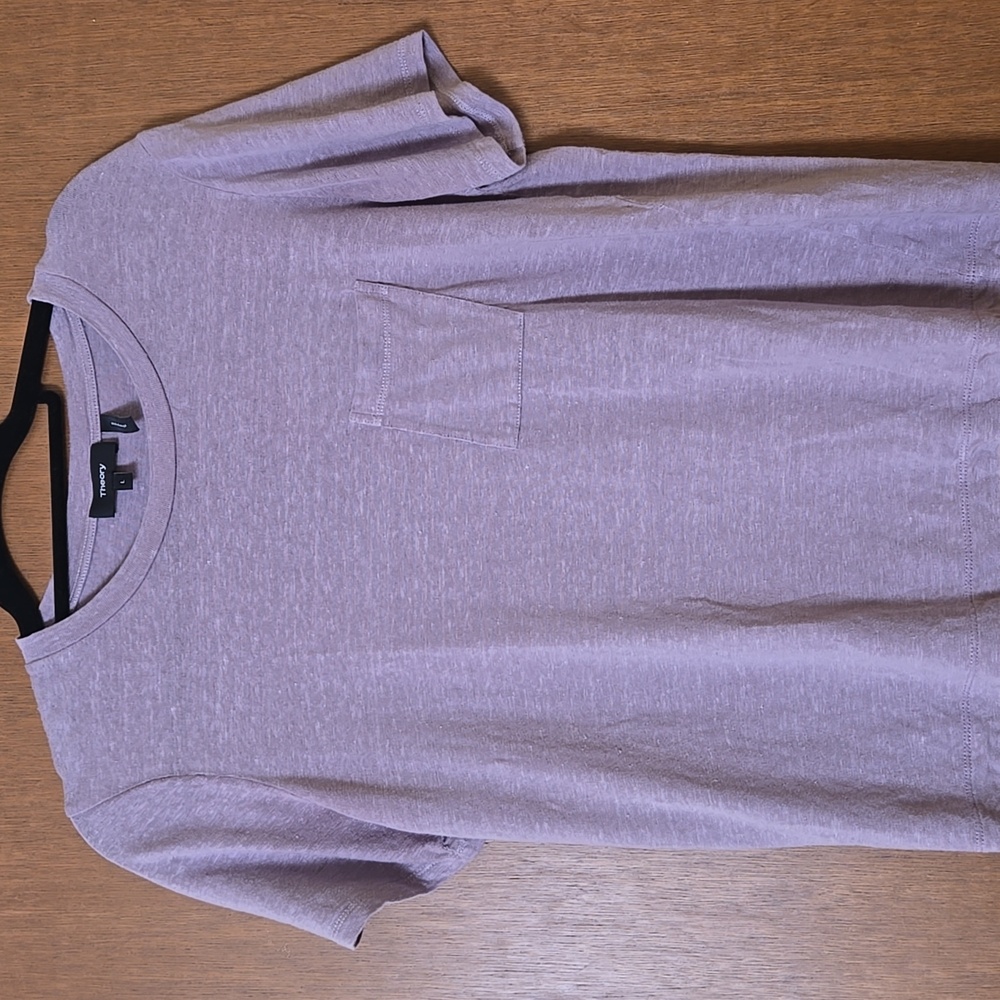 Theory Easy Pocket Tee Flex Linen Lavender